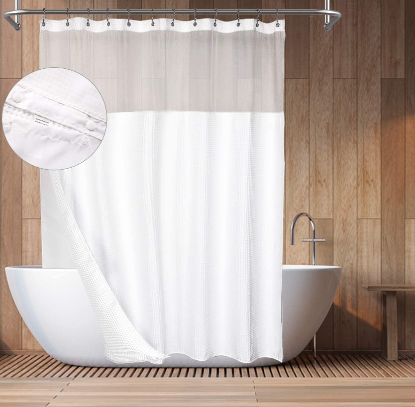 Barossa Shower Curtain With Snap-In Liner