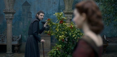 Larys Strong (Matthew Needham) holds a flower in House of the Dragon Episode 5