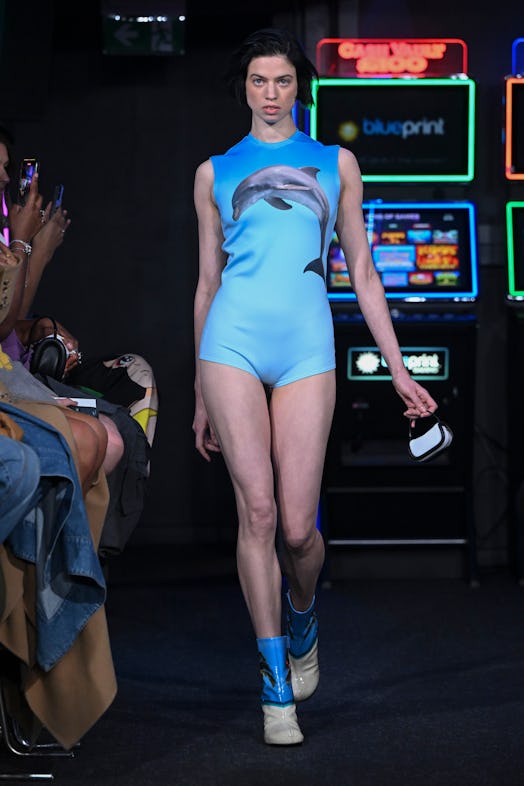 A model walks the runway during the JW Anderson Ready to Wear Spring/Summer 2023 fashion show as par...