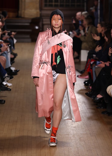 A model walks the runway at the Chopova Lowena show during London Fashion Week September 2022 on Sep...