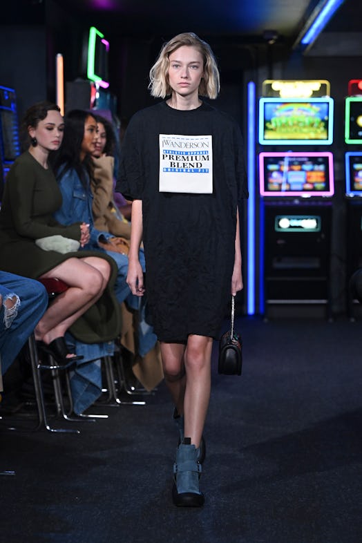 A model walks the runway during the JW Anderson Ready to Wear Spring/Summer 2023 fashion show as par...