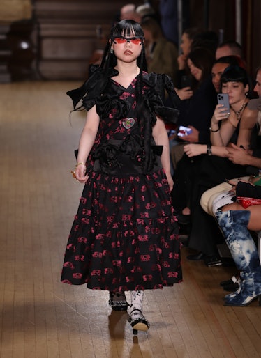 A model walks the runway at the Chopova Lowena show during London Fashion Week September 2022 on Sep...