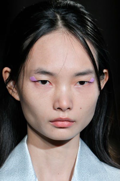 london fashion week model eyeshadow