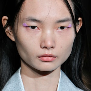 london fashion week model eyeshadow