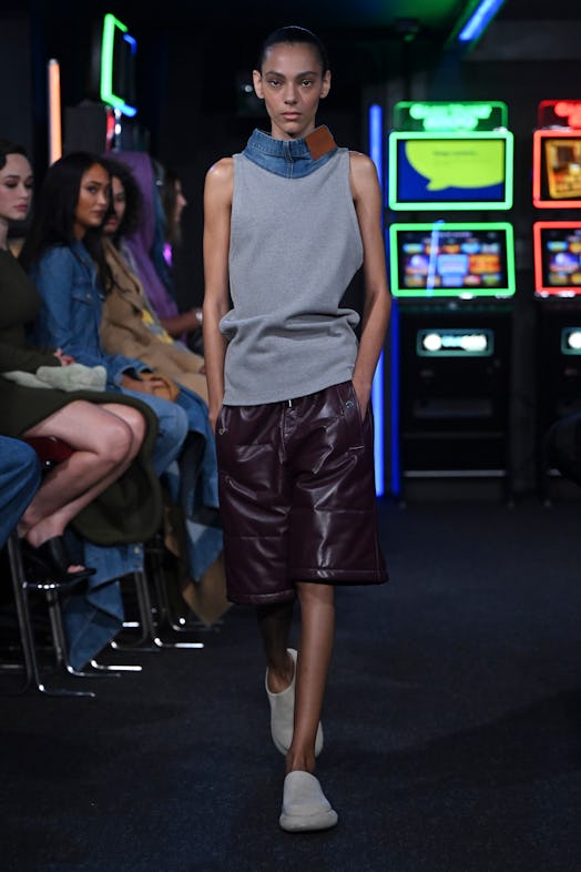 A model walks the runway during the JW Anderson Ready to Wear Spring/Summer 2023 fashion show as par...