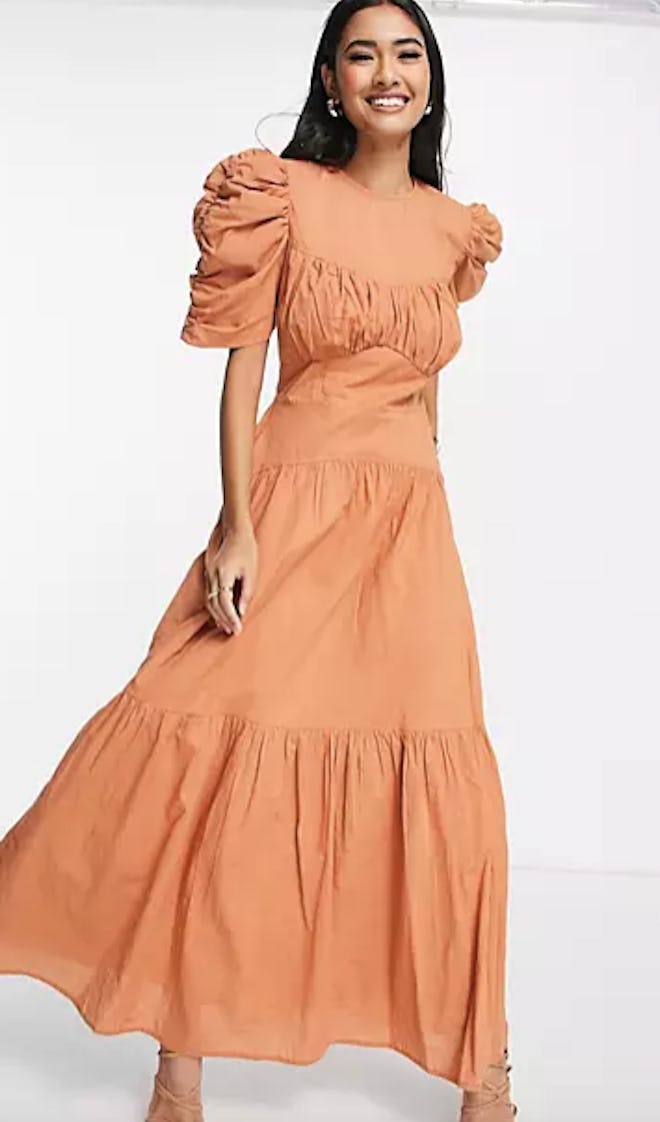 ASOS Cotton Tier Mini Dress