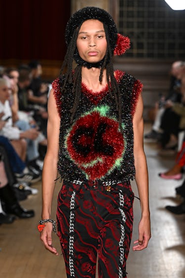 A model walks the runway during the Chopova Lowena Ready to Wear Spring/Summer 2023 fashion show as ...