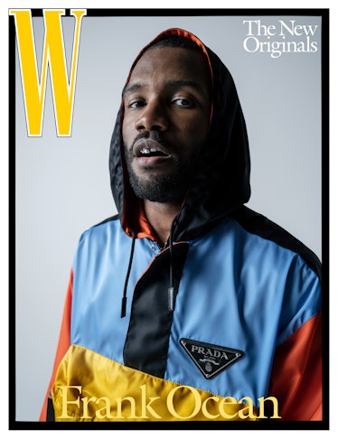 Frank Ocean in a Prada jacket on the cover of W Magazine.