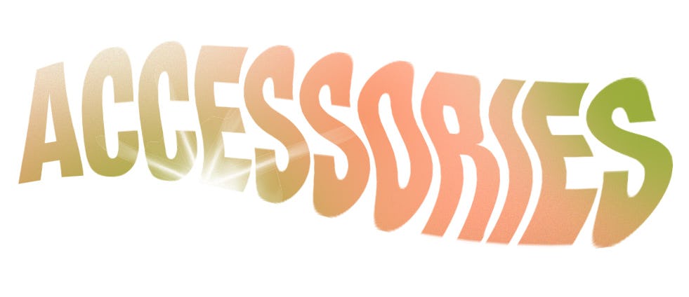 Big &ldquo;accessories&rdquo; orange sign