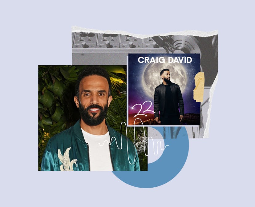 A collage with photos of the singer Craig David