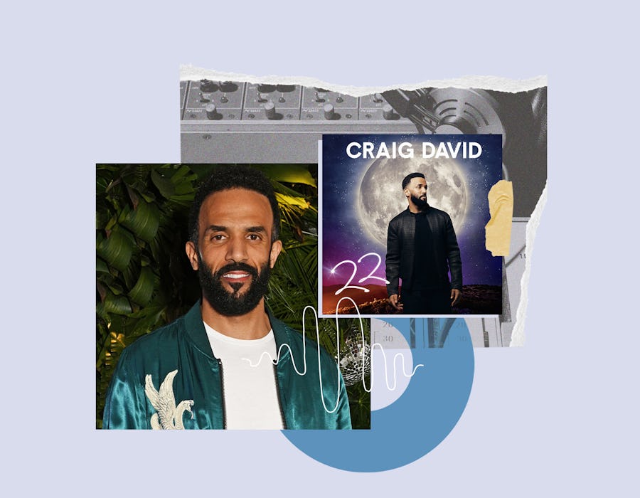 A collage with photos of the singer Craig David