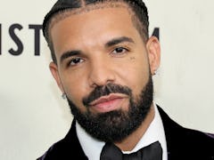 See Drake's subtle face tattoo as Drake arrives at the world premiere of "Amsterdam" Drake arrives a...