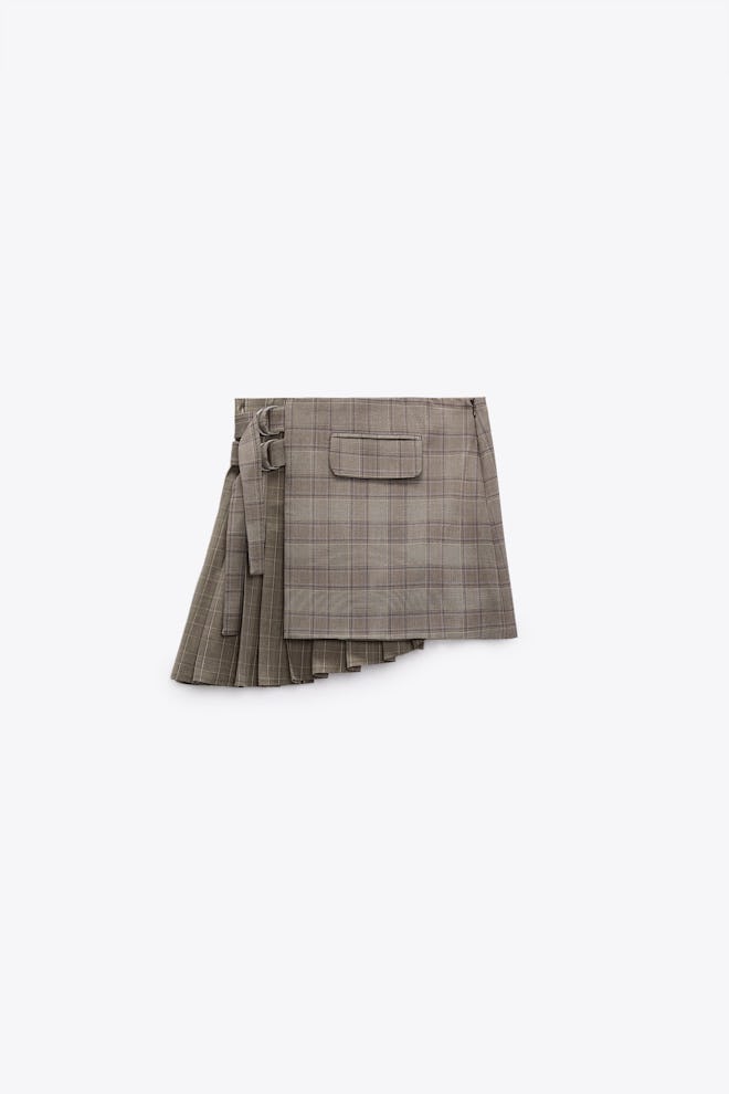 Zara plaid mini skirt