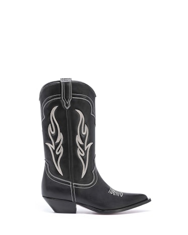Sonora black rmbroidered cowboy boots