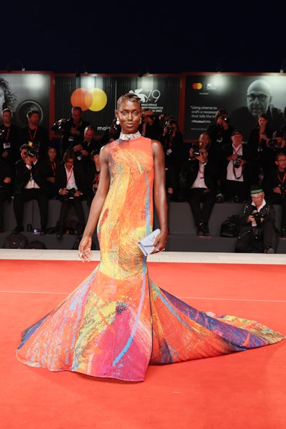 Jodie Turner-Smith attends the "Bardo" red carpet at the 79th Venice International Film Festival 
