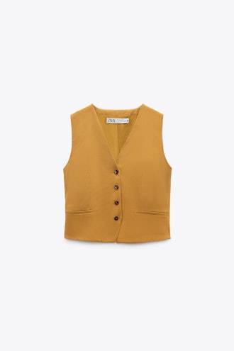 Zara classic yellow waistcoat