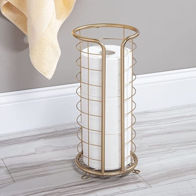 mDesign Standing Toilet Paper Storage