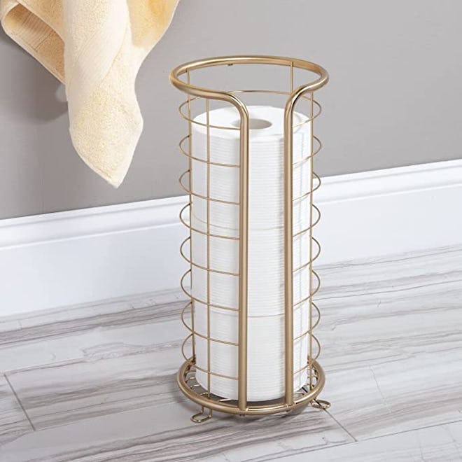 mDesign Standing Toilet Paper Storage