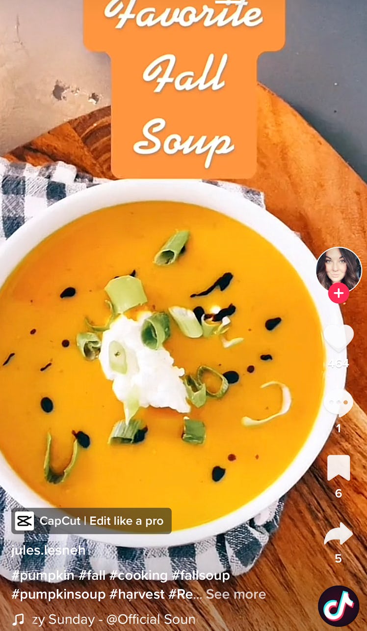 curry pumpkin soup is a delicious Fall Solstice 2022 recipe on TikTok for enjoying the autumn harves...