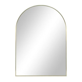 Arch Metal Wall Mirror, Gold
