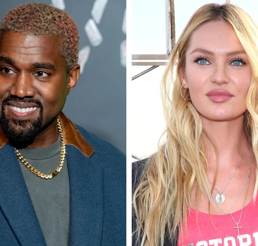 There's a rumor that Kanye West is dating model Candice Swanepoel after she starred in his latest Y...