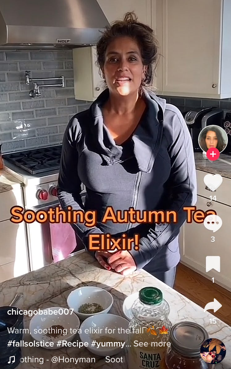 The soothing tea elixir is a delicious Fall Solstice 2022 recipe on TikTok for enjoying the autumn h...