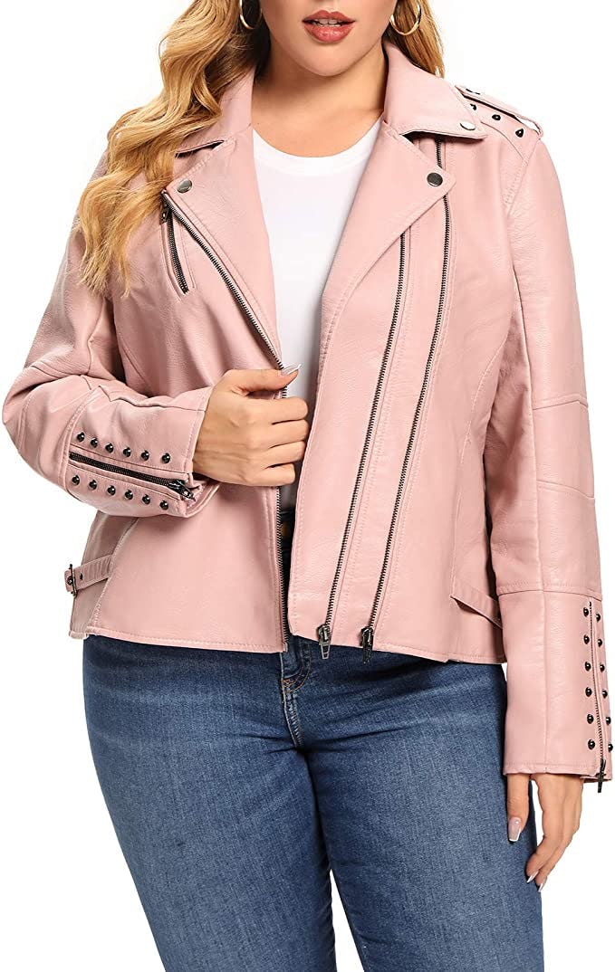 S P Y M Faux Leather Moto Biker Jacket