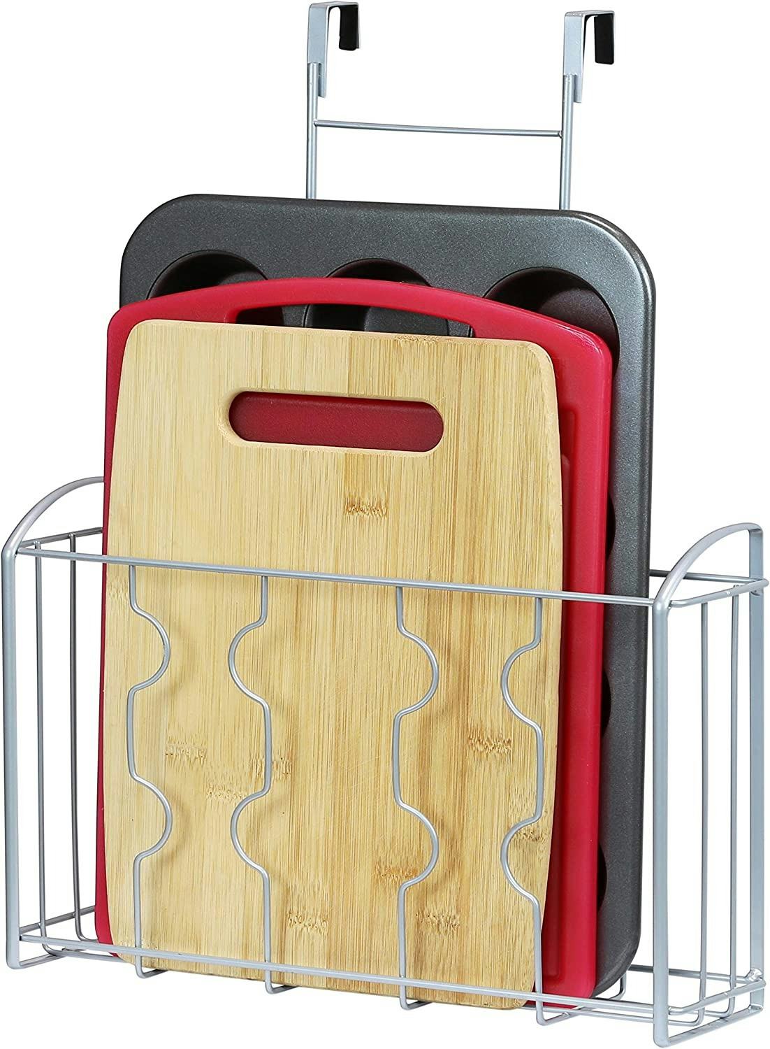 SimpleHouseware Over-Door Cutting Board Organizer