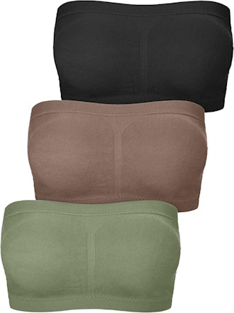 Boao Strapless Seamless Bandeau Bra (3-Pack)