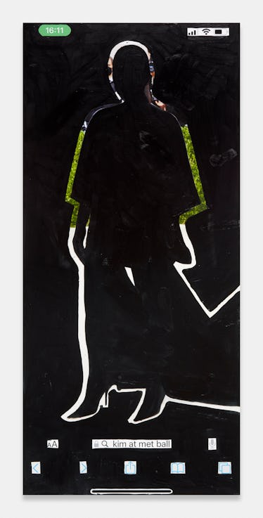 Just how @jerrygogosian Became a Sotheby’s Curator 3 A Marc Quinn painting of a figure silhouetted on a black background