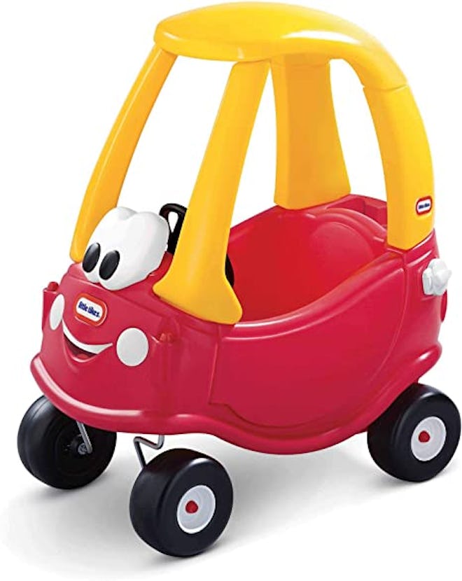 An outdoor car is fun for toddlers and lasts for years.