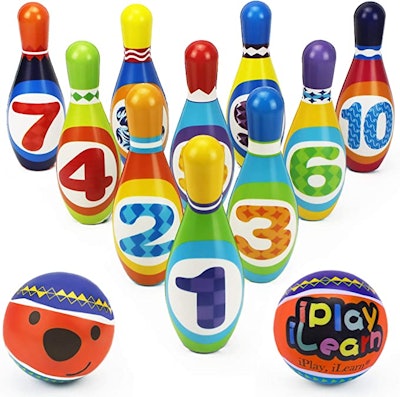The iPlay, iLearn Kids Bowling Toys Set is one of the best gifts for 2-year-olds. 