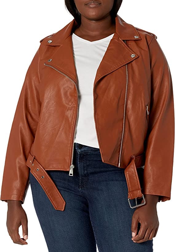 Levi&rsquo;s Faux Leather Belted Motorcycle Jacket
