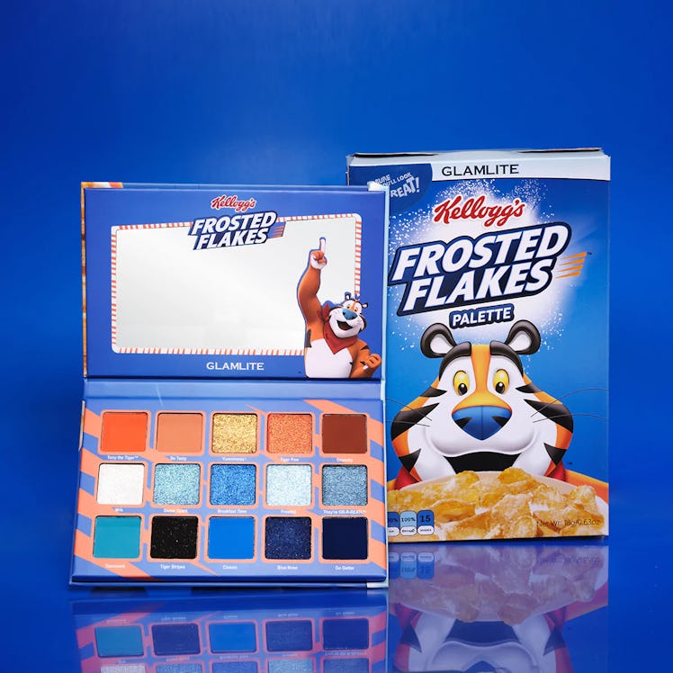 Latin-owned beauty brand Glamlit's collab with Frosted Flakes.