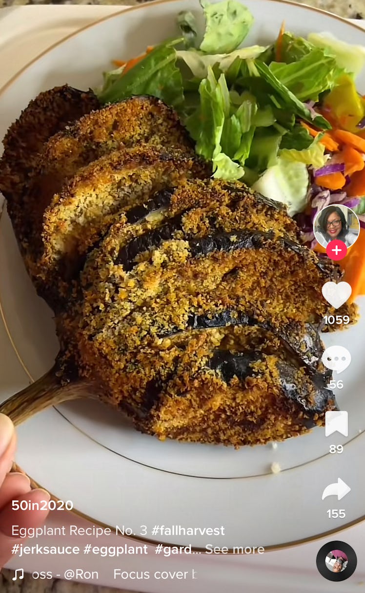 Crispy jerk air fry eggplant is a delicious Fall Solstice 2022 recipe on TikTok for enjoying the aut...
