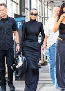 Kim Kardashian wearing her latest Balenciaga fit