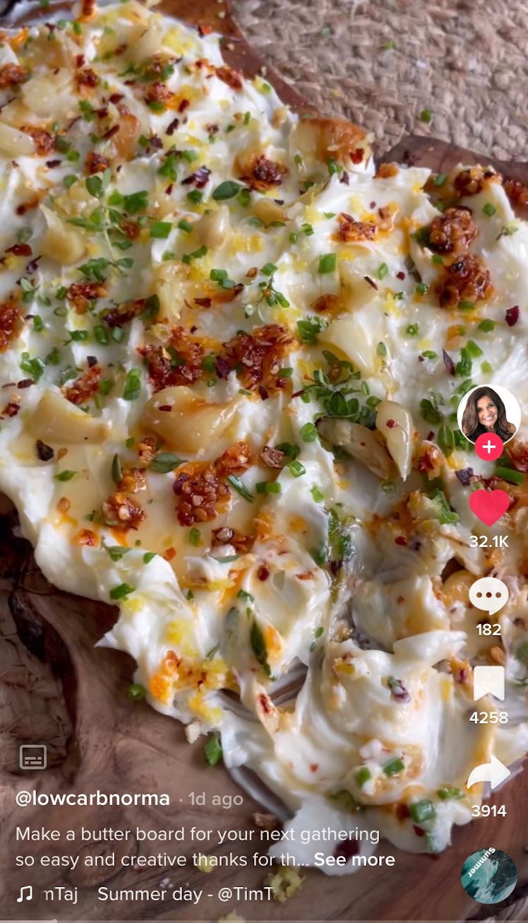 One of the butter board ideas from TikTok includes hot honey. 