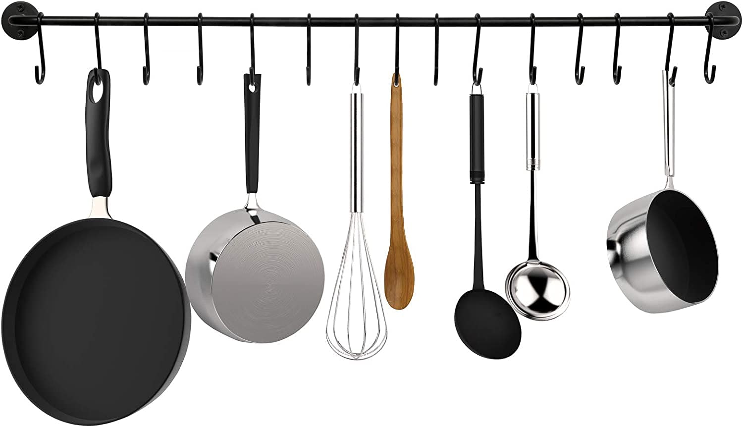 Greenco Wall-Mounted Pot and Pan Rack