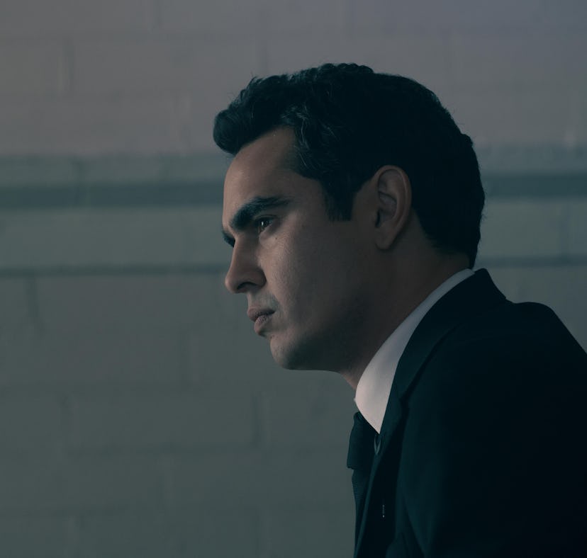 Commander Nick Blaine (Max Minghella) in The Handmaid's Tale