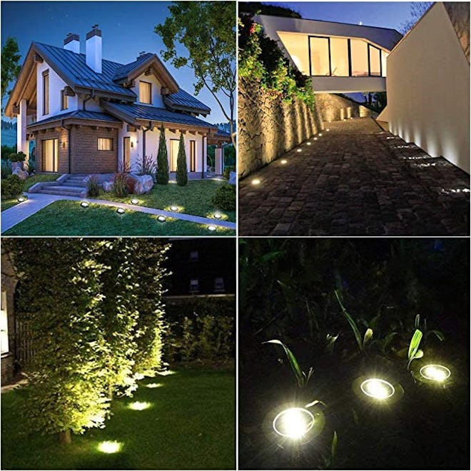 Rayolon Waterproof Solar Ground Lights (12-Pack)