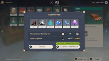 UI Menu for Ultra Hot Burner Lamp Test Model