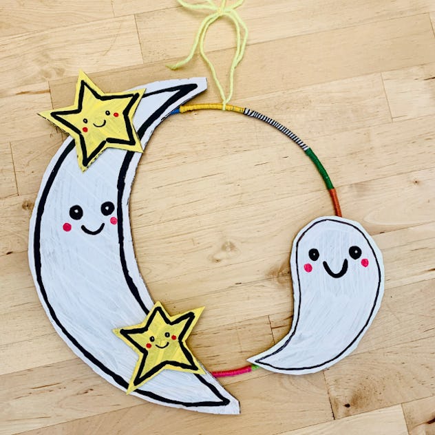 kids craft halloween wreath