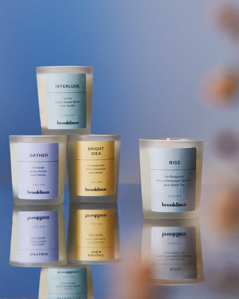 Brooklinen's new home fragrance collection features several candle scents