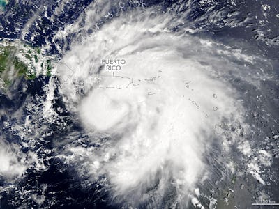 Hurricane Fiona hits Puerto Rico as viewed via satellite