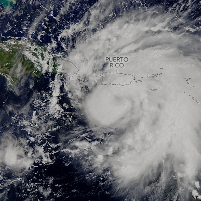 Hurricane Fiona hits Puerto Rico as viewed via satellite