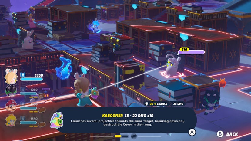 A screenshot from the game Mario + Rabbids Sparks Of Hope