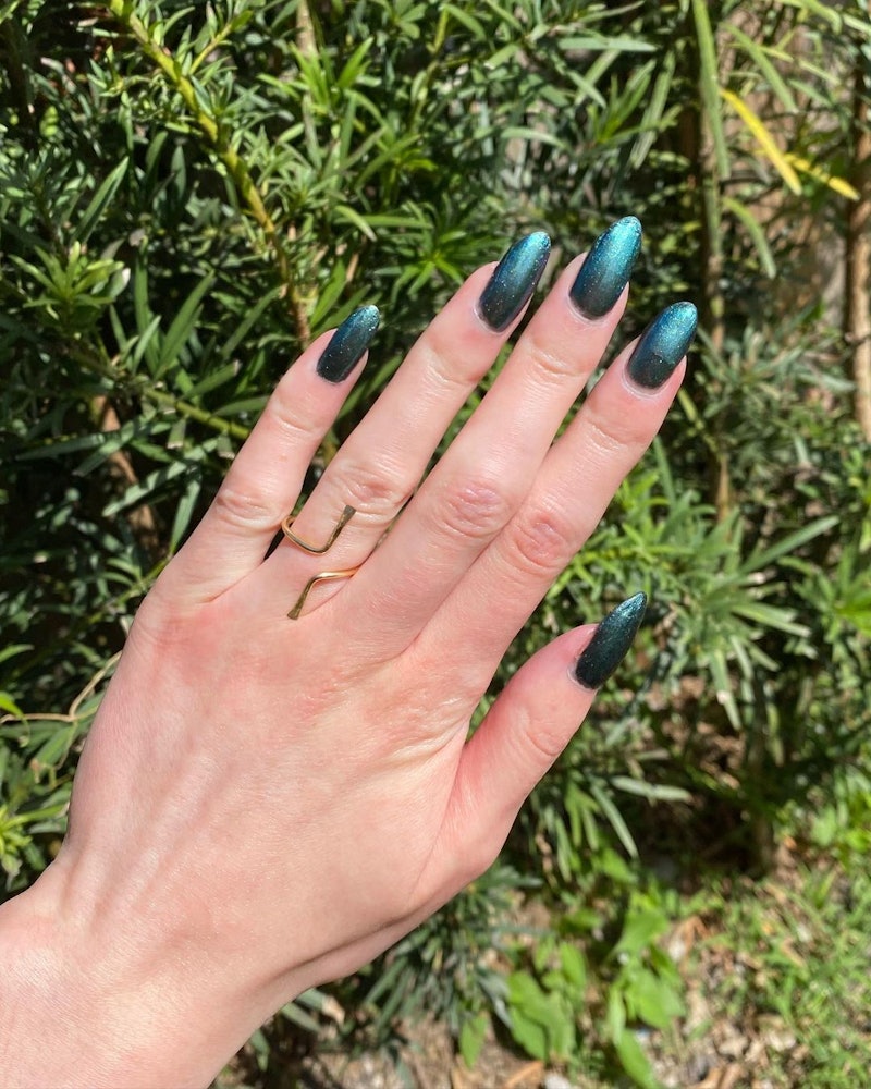 Chrome nail polish is a major trend right now. From silver to dark teal, here are chrome polishes fo...