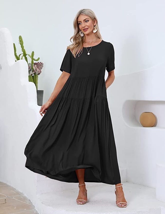 YESNO Tiered Maxi Dress