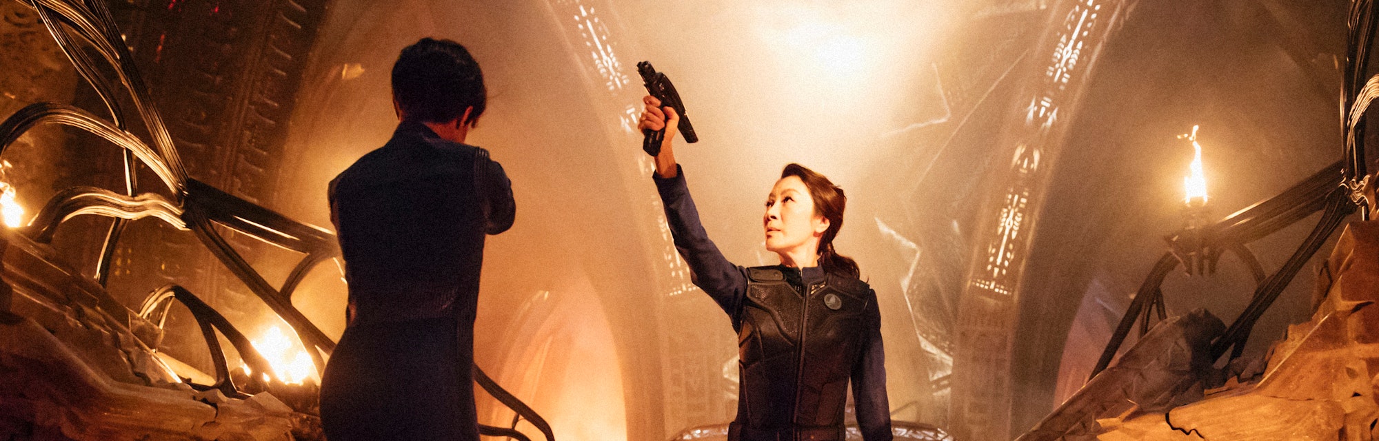 Michelle Yeoh and Sonequa Martin-Green in the debut of 'Star Trek: Discovery' in 2017.