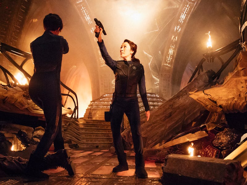 Michelle Yeoh and Sonequa Martin-Green in the debut of 'Star Trek: Discovery' in 2017.